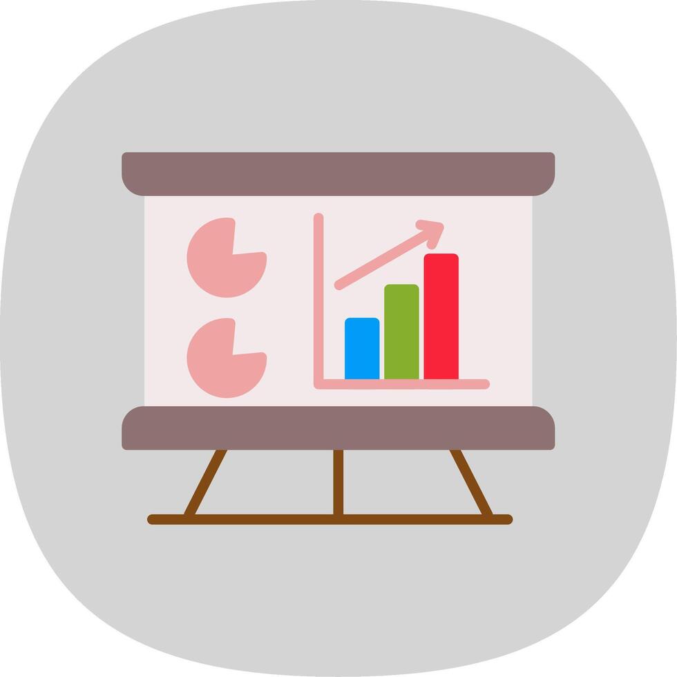 Data Analytics Flat Curve Icon Design vector