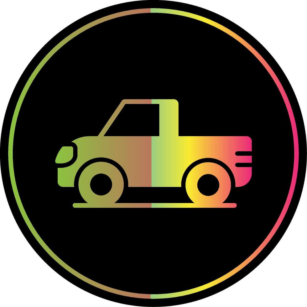 Pickup Glyph Due Color Icon Design vector