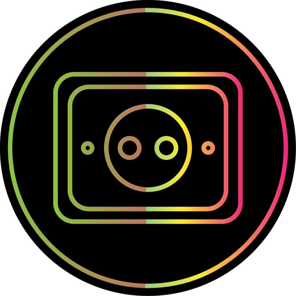 Socket Line Gradient Due Color Icon Design vector