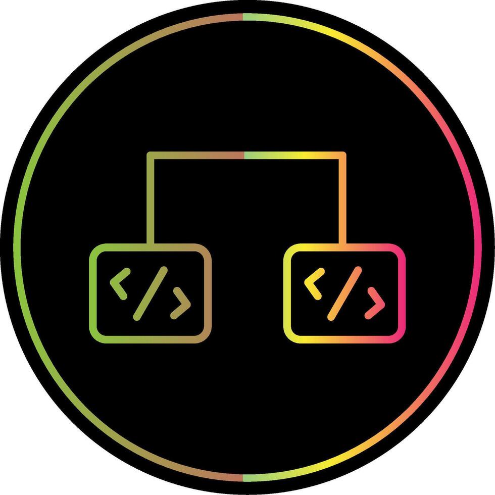 Software Development Line Gradient Due Color Icon Design vector