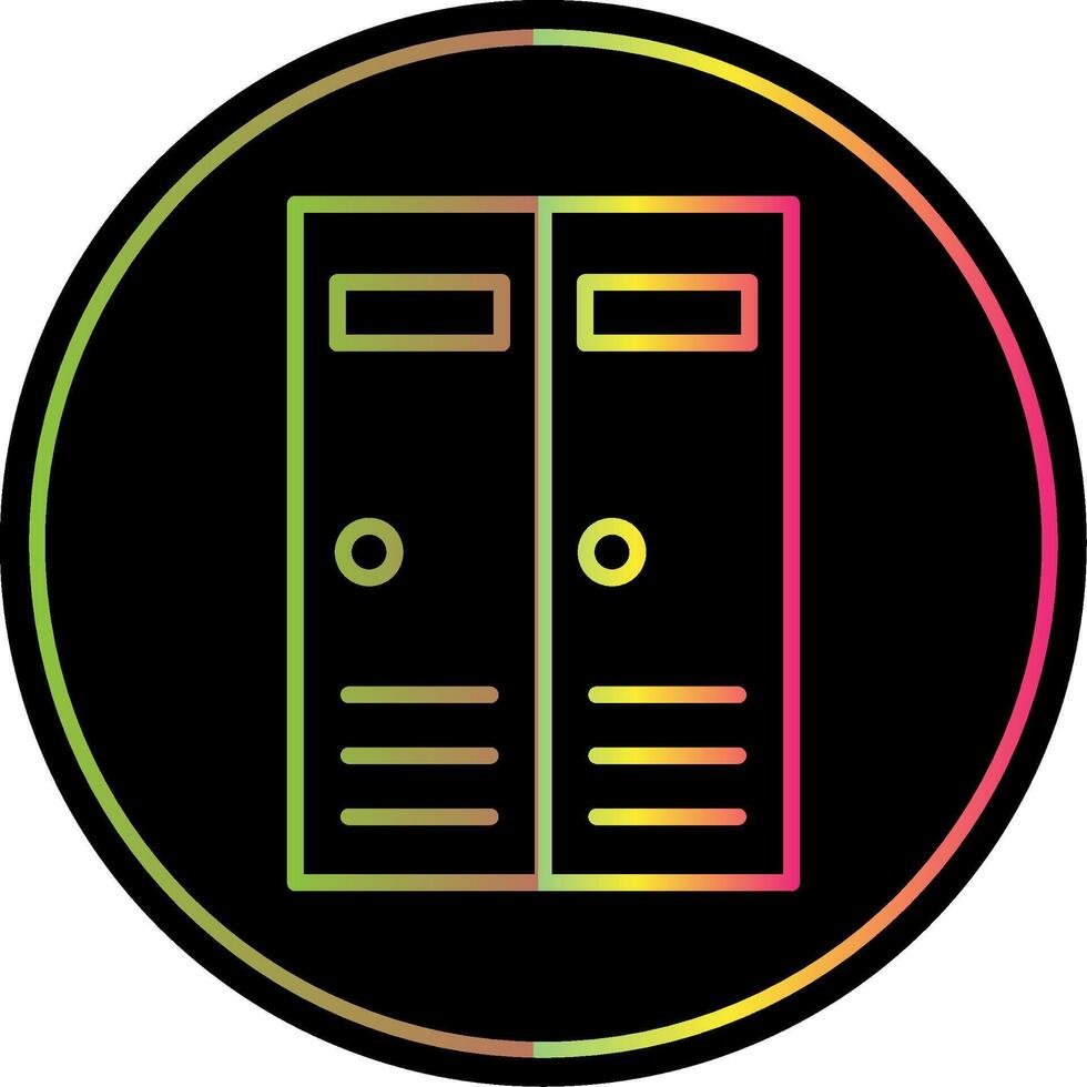 Lockers Line Gradient Due Color Icon Design vector