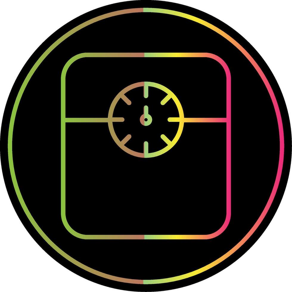 Weight Scale Line Gradient Due Color Icon Design vector