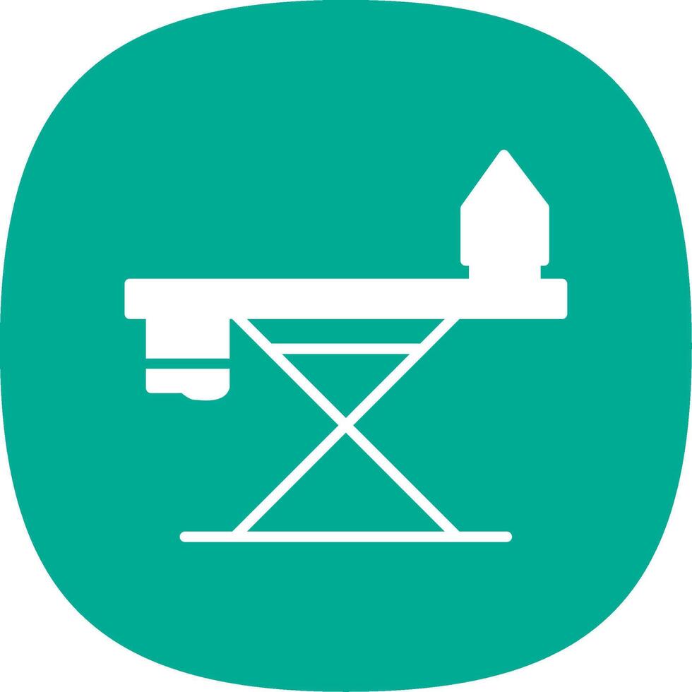 Iron Board Glyph Curve Icon Design vector