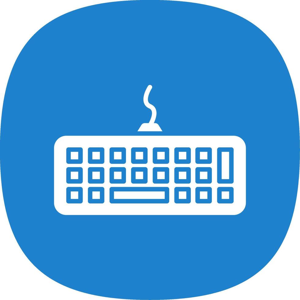 Keybord Glyph Curve Icon Design vector