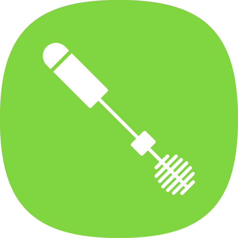 Toilet Brush Glyph Curve Icon Design vector