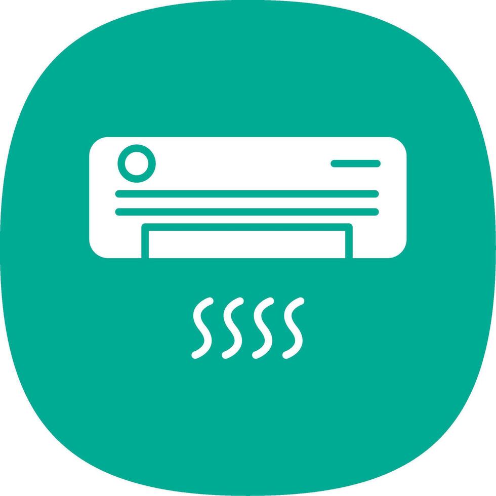 Air Conditioner Glyph Curve Icon Design vector