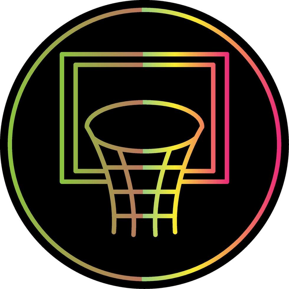 Basketball Hoop Line Gradient Due Color Icon Design vector