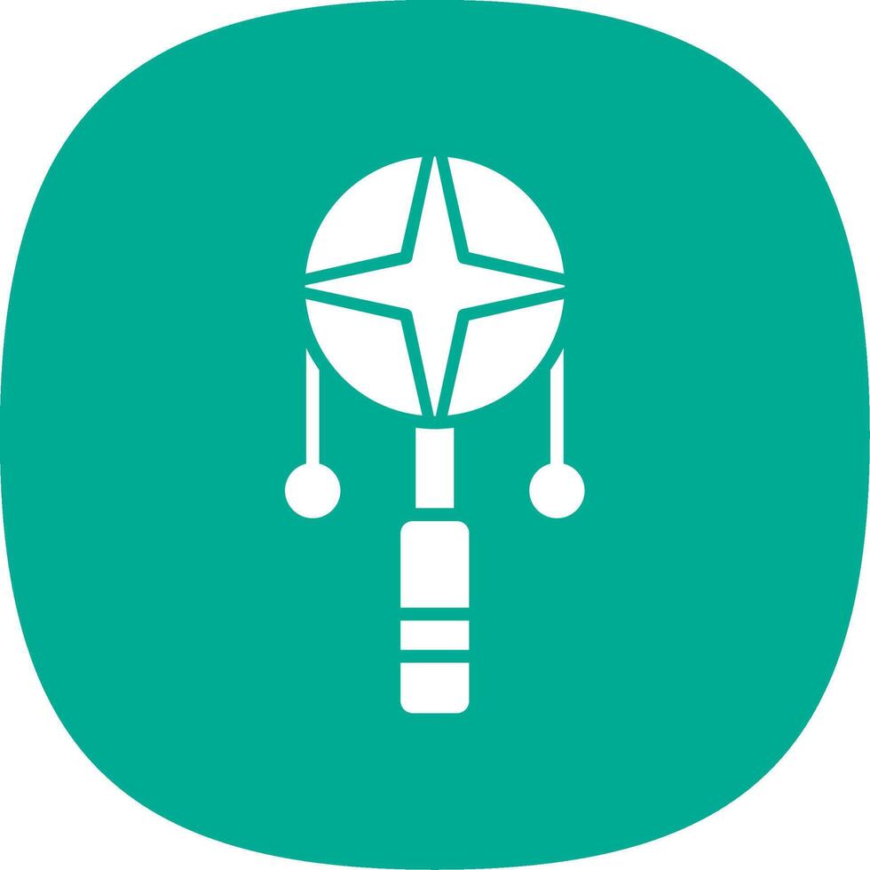 Spin Drum Glyph Curve Icon Design vector
