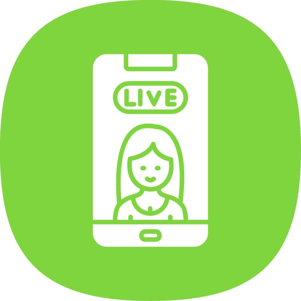 Phone Glyph Curve Icon Design vector