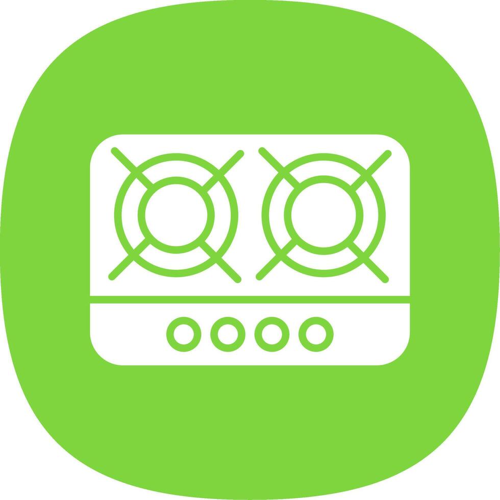 Hob Glyph Curve Icon Design vector