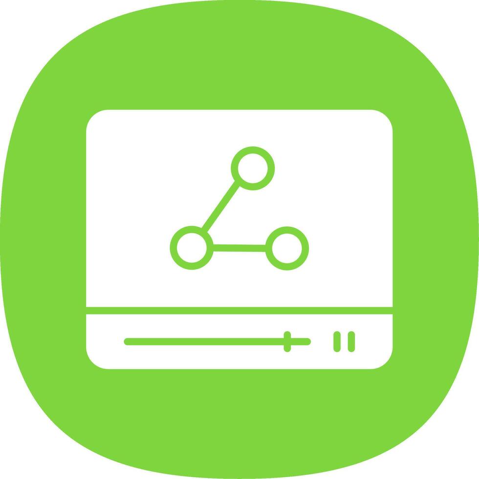 Glyph Curve Icon Design vector