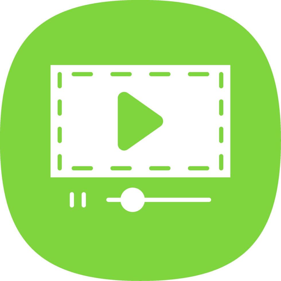 Glyph Curve Icon Design vector