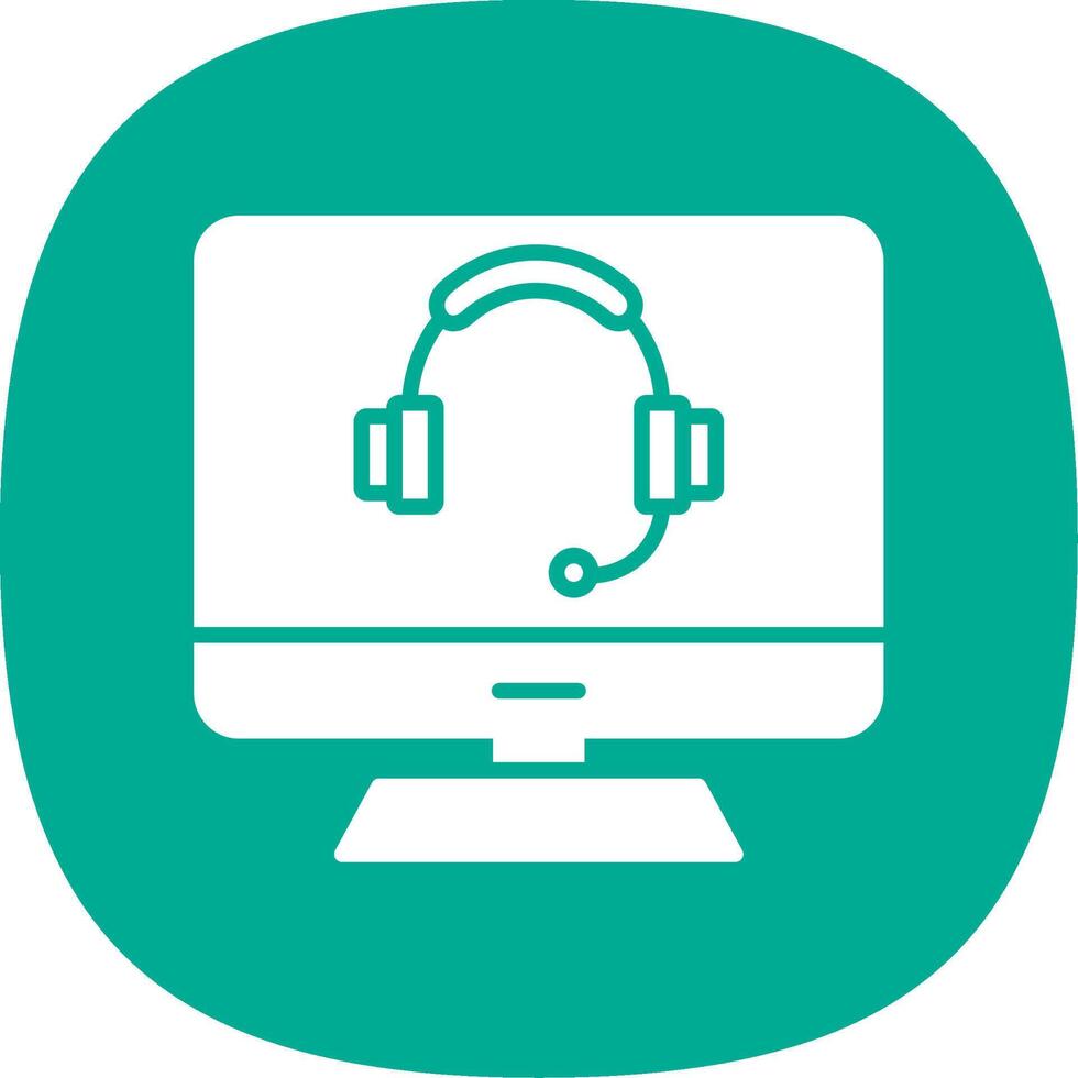 Computer Glyph Curve Icon Design vector