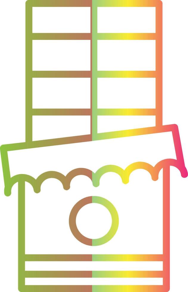 Chocolate Line Gradient Due Color Icon Design vector