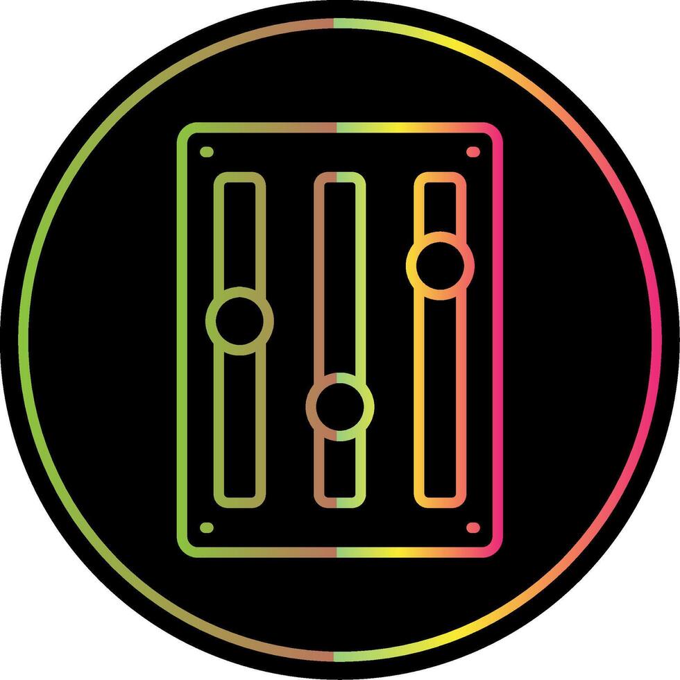 Music Adjust Line Gradient Due Color Icon Design vector