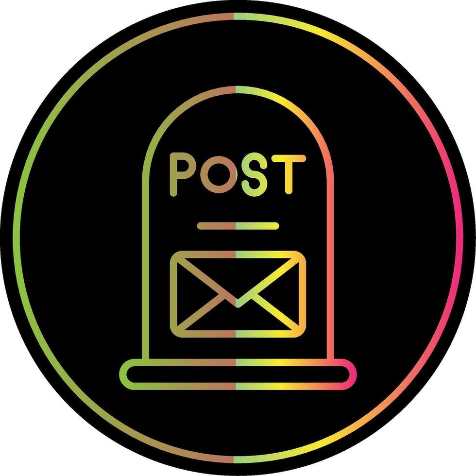 Post It Line Gradient Due Color Icon Design vector