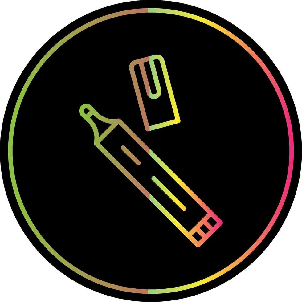 Pen Line Gradient Due Color Icon Design vector