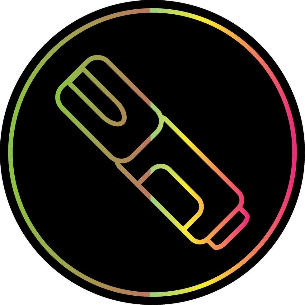 Highlighter Line Gradient Due Color Icon Design vector