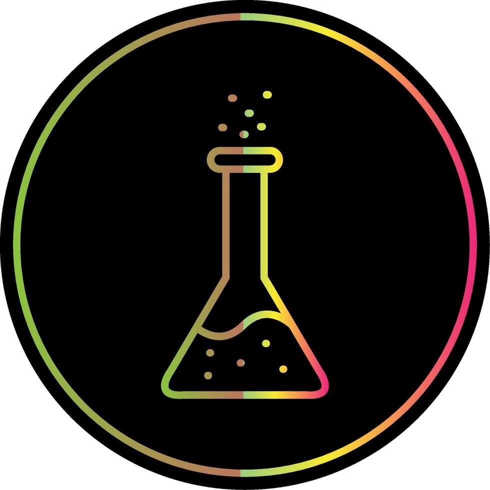 Flask Line Gradient Due Color Icon Design vector