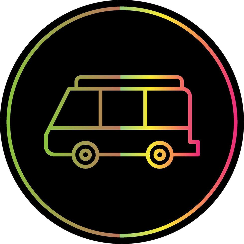 Minibus Line Gradient Due Color Icon Design vector