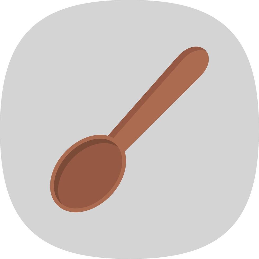 Spoon Flat Curve Icon Design vector