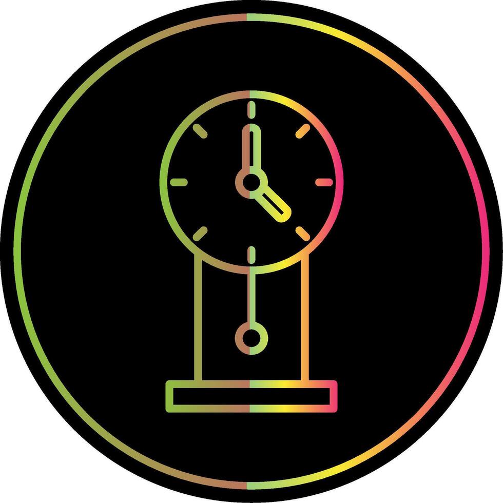 Clock Line Gradient Due Color Icon Design vector