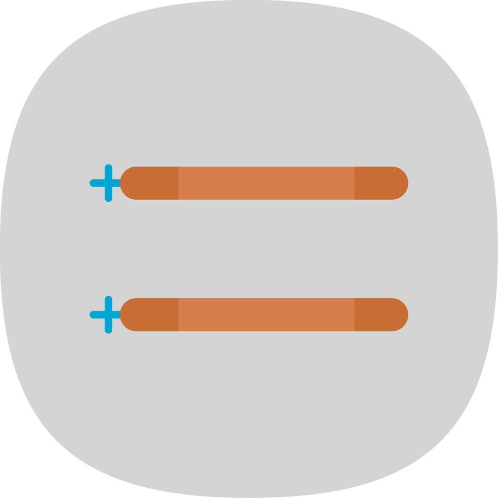 Sticks Flat Curve Icon Design vector