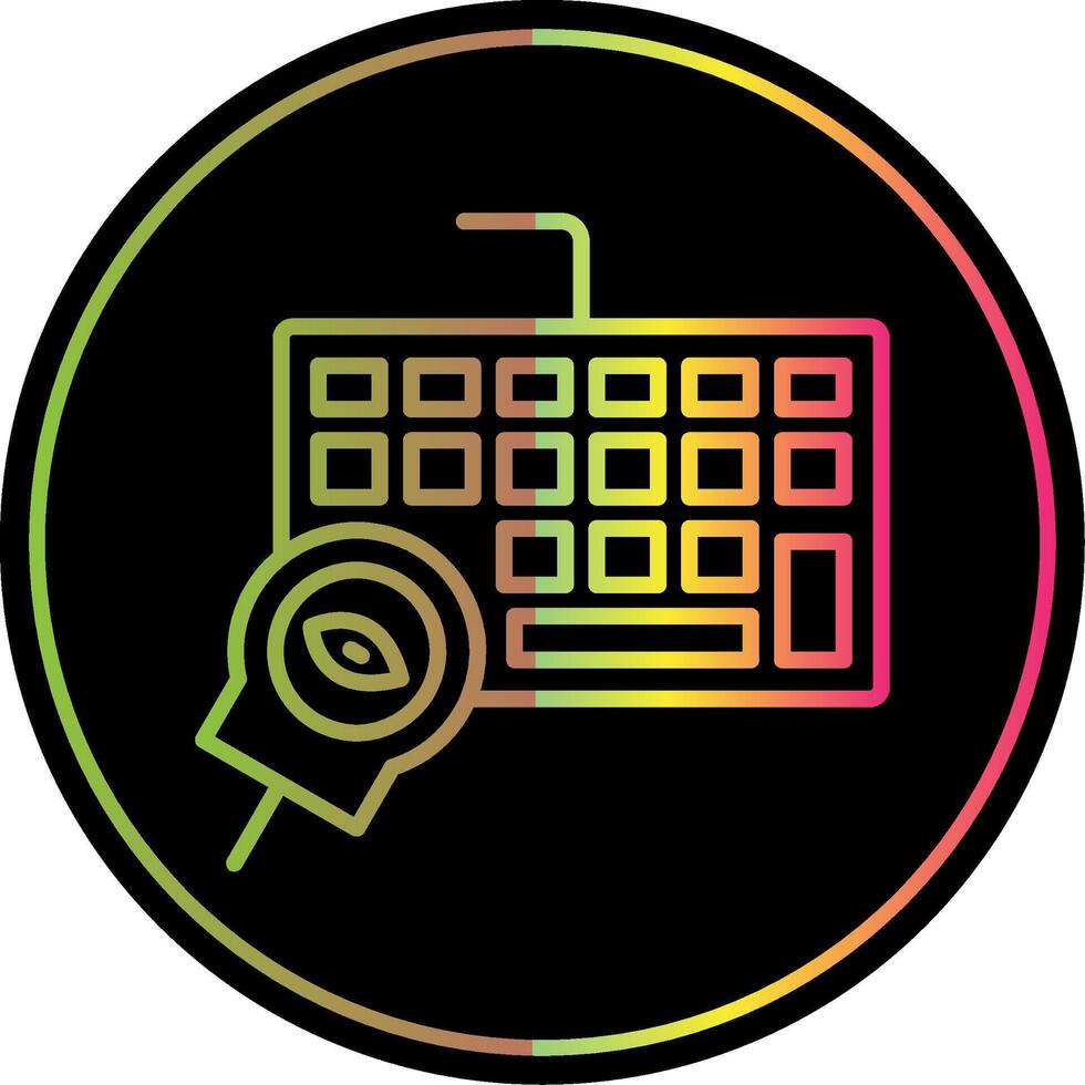 Keyloger Line Gradient Due Color Icon Design vector