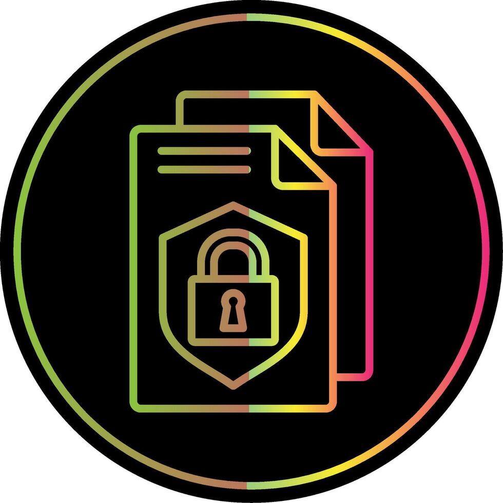Privacy Policy Line Gradient Due Color Icon Design vector