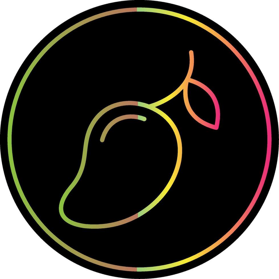 Mango Line Gradient Due Color Icon Design vector