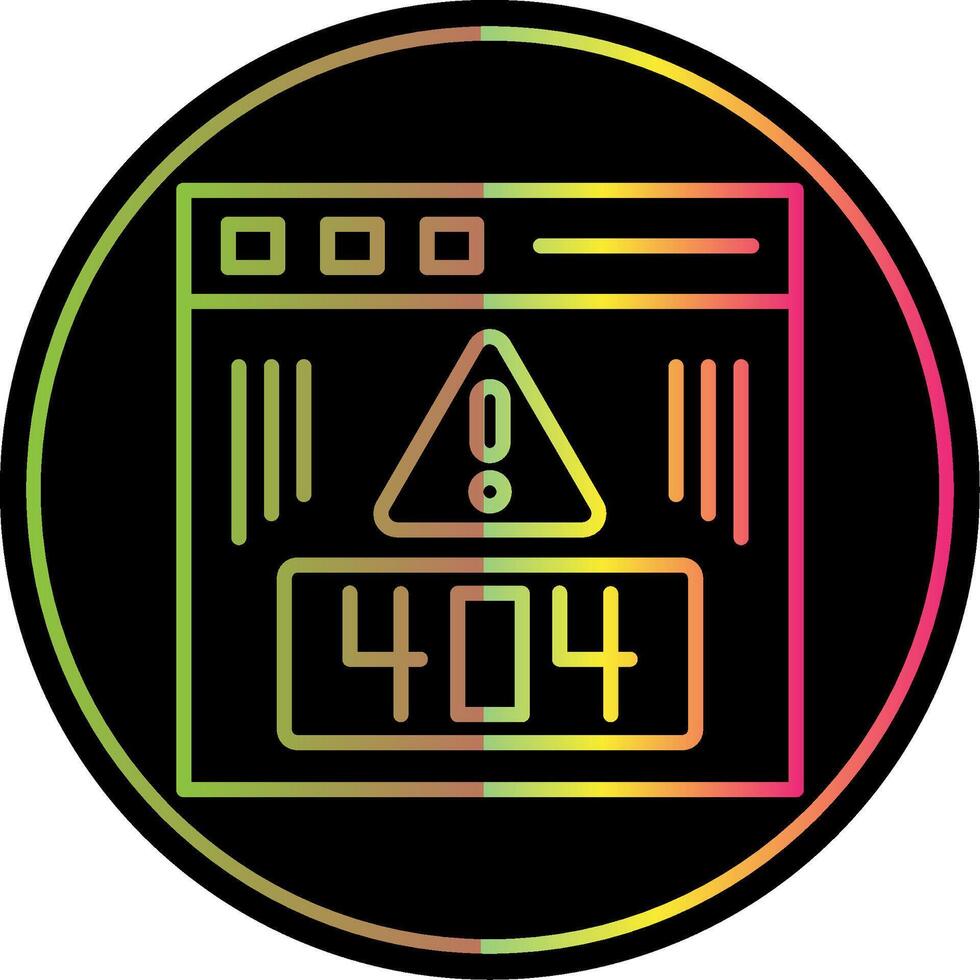 Error Line Gradient Due Color Icon Design vector