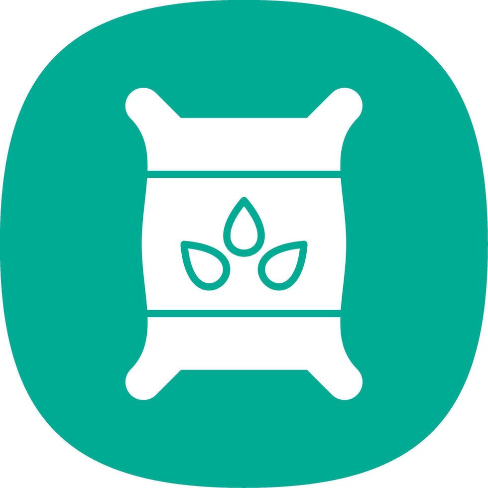 Seed Bag Glyph Curve Icon Design vector