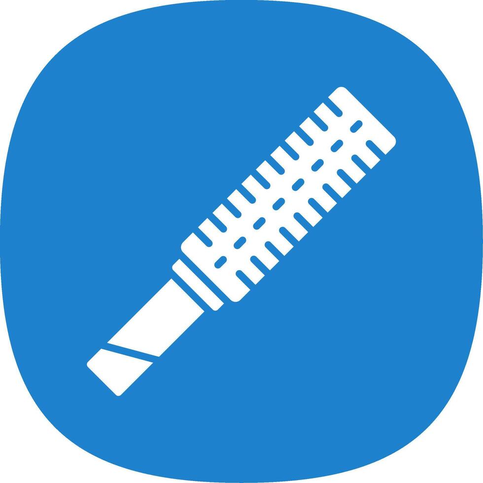 Hairbrush Glyph Curve Icon Design vector