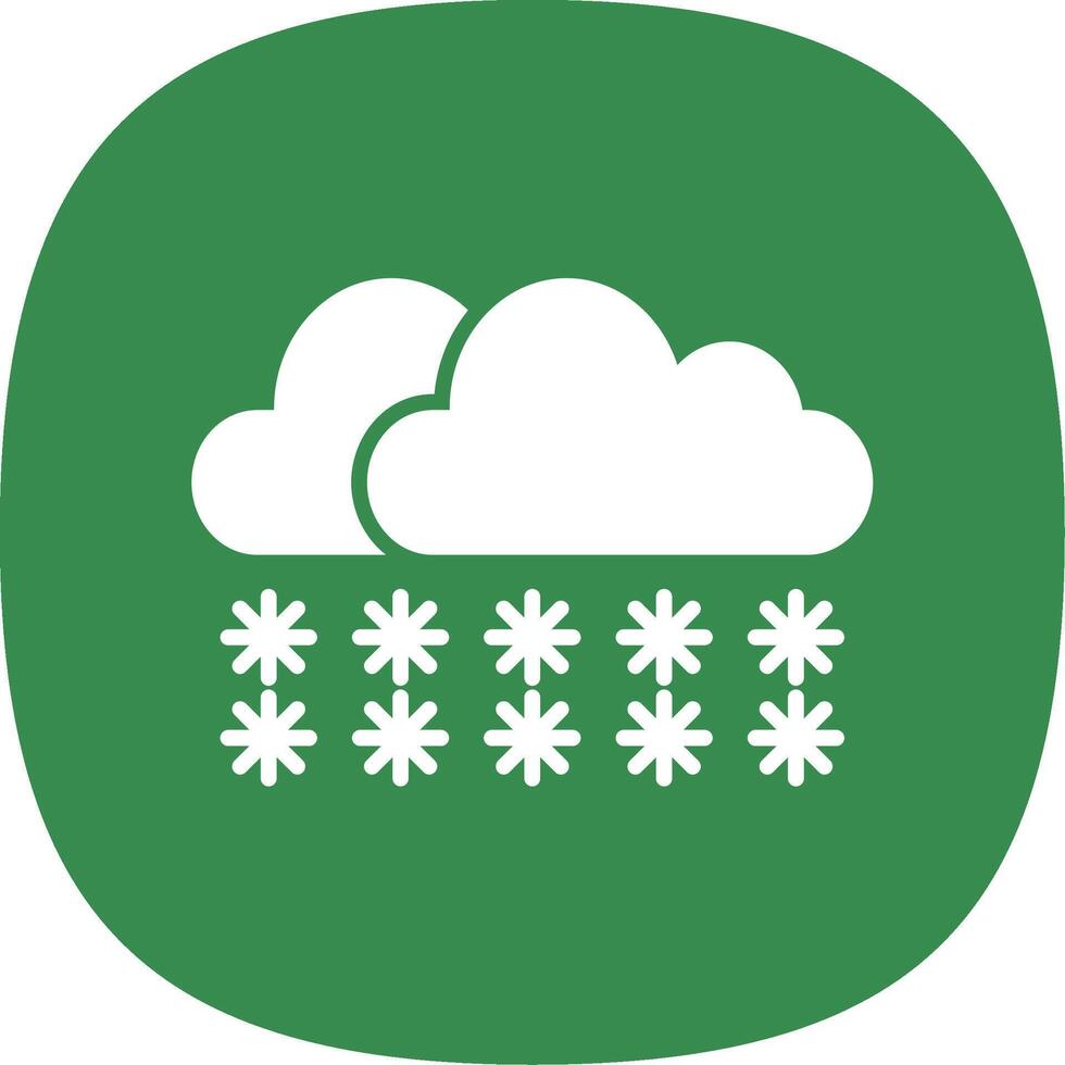 Snow Glyph Curve Icon Design vector
