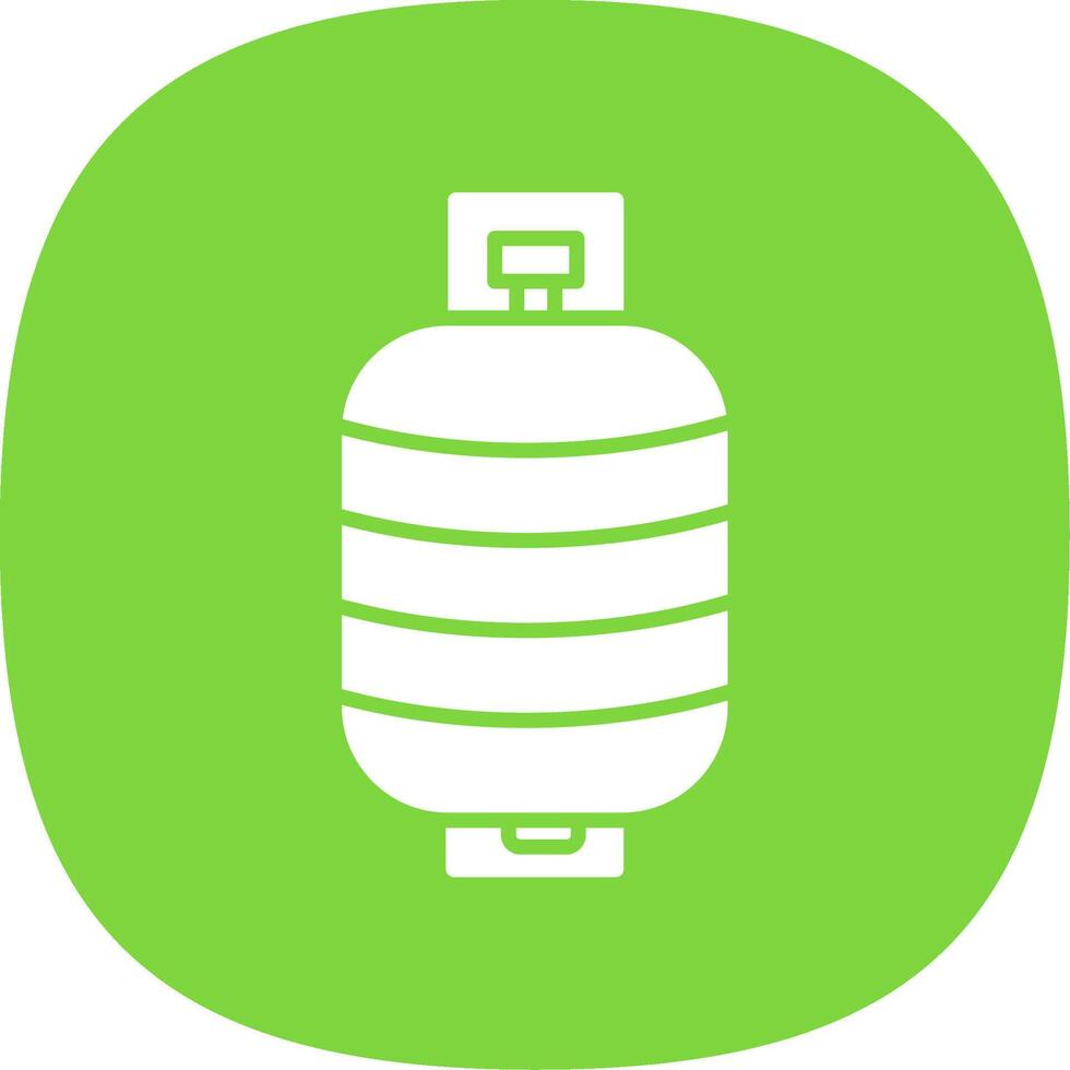 Tank Glyph Curve Icon Design vector
