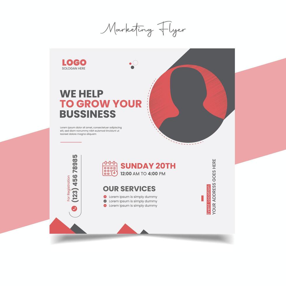Marketing Social Media Post Banner Template vector