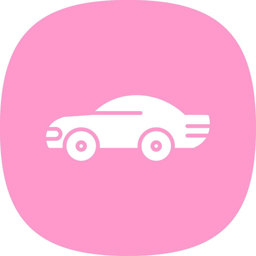 Car Glyph Curve Icon Design vector