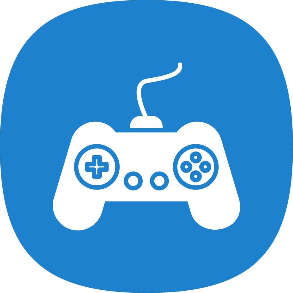 Gamer Glyph Curve Icon Design vector