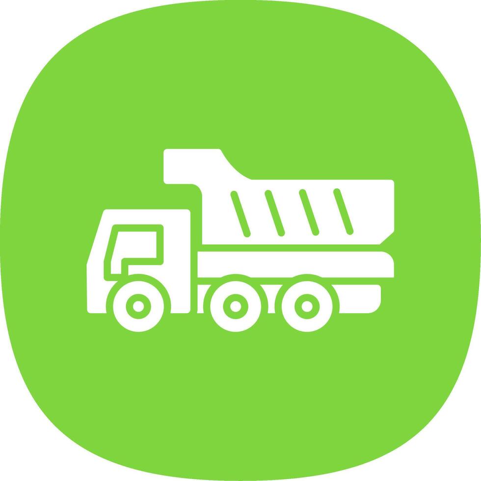 Truck Glyph Curve Icon Design vector