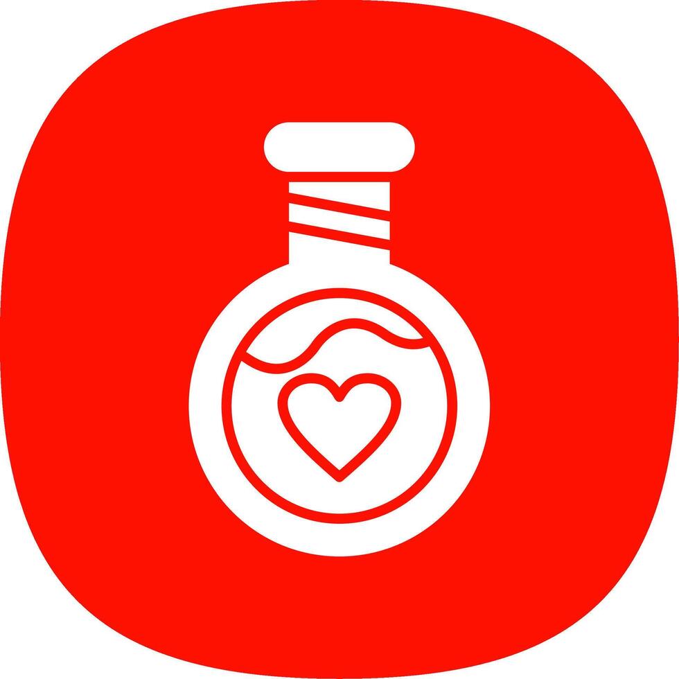 Potion Glyph Curve Icon Design vector