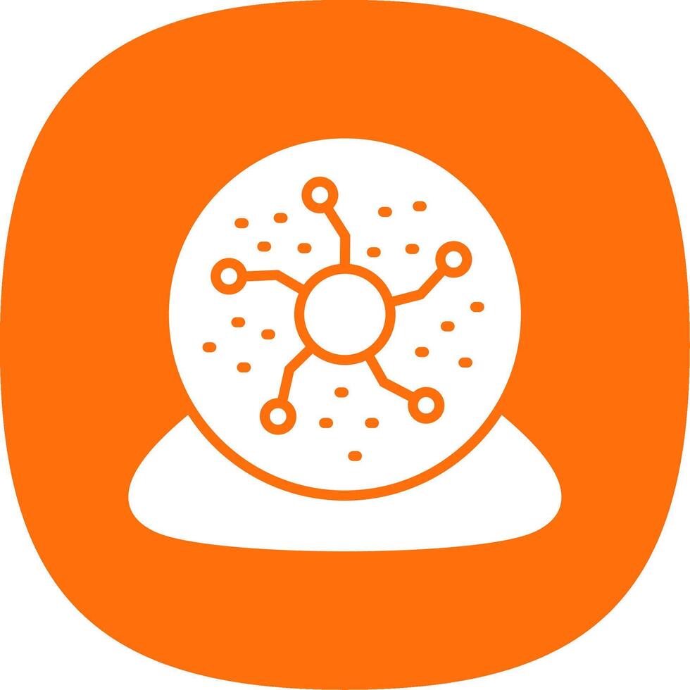 Plasma Ball Glyph Curve Icon Design vector