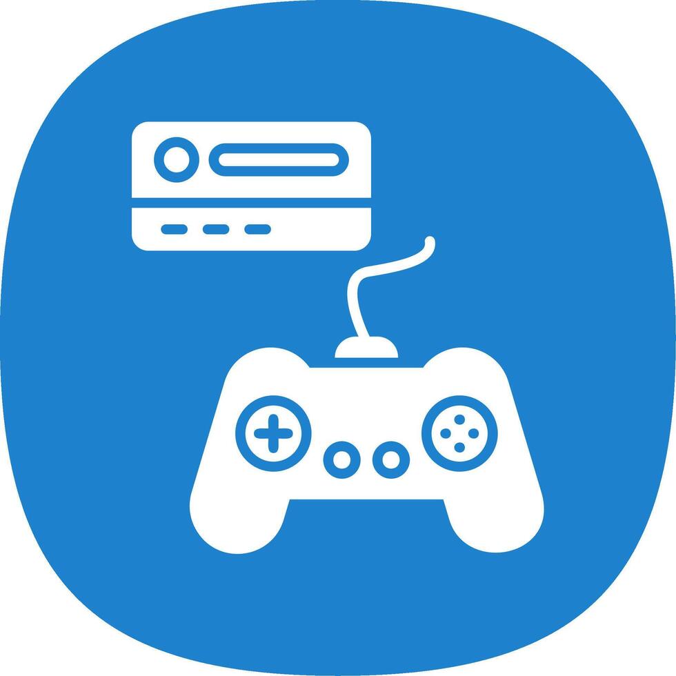 Gaming Console Glyph Curve Icon Design vector