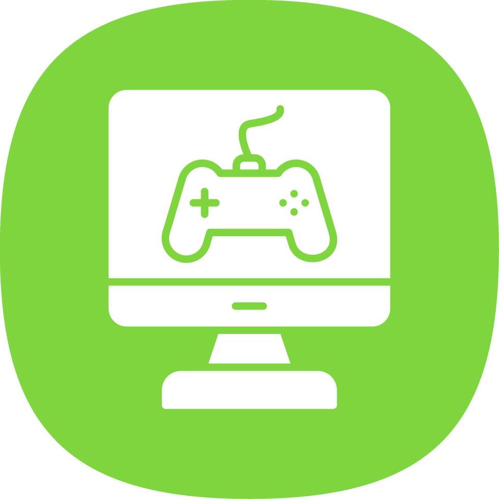 Game Glyph Curve Icon Design vector
