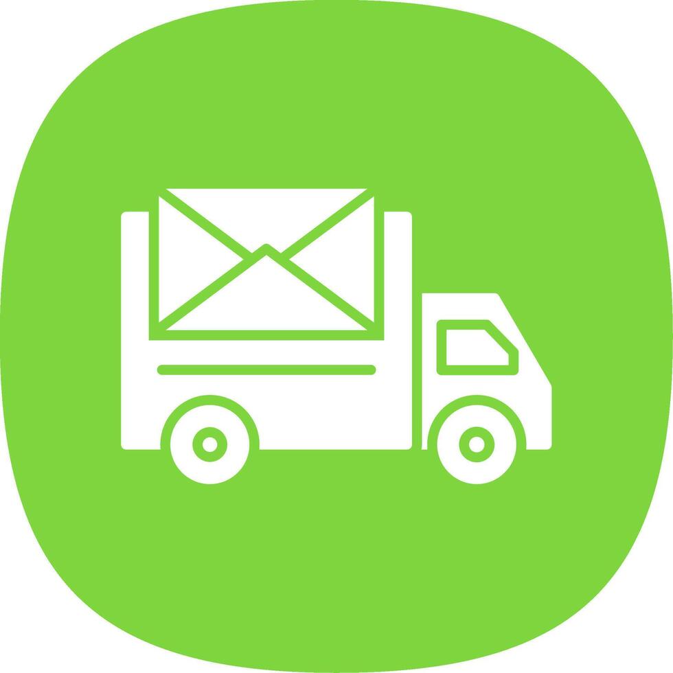 Postal Delivery Glyph Curve Icon Design vector