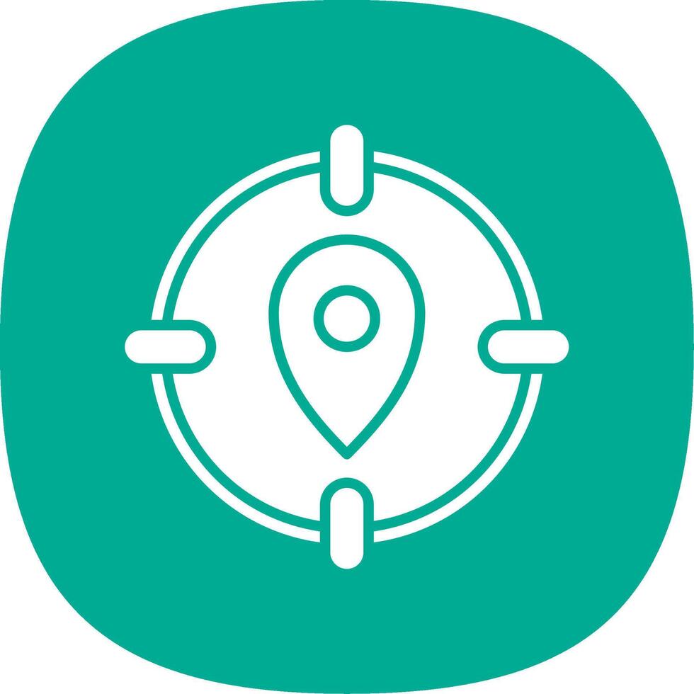 Target Glyph Curve Icon Design vector