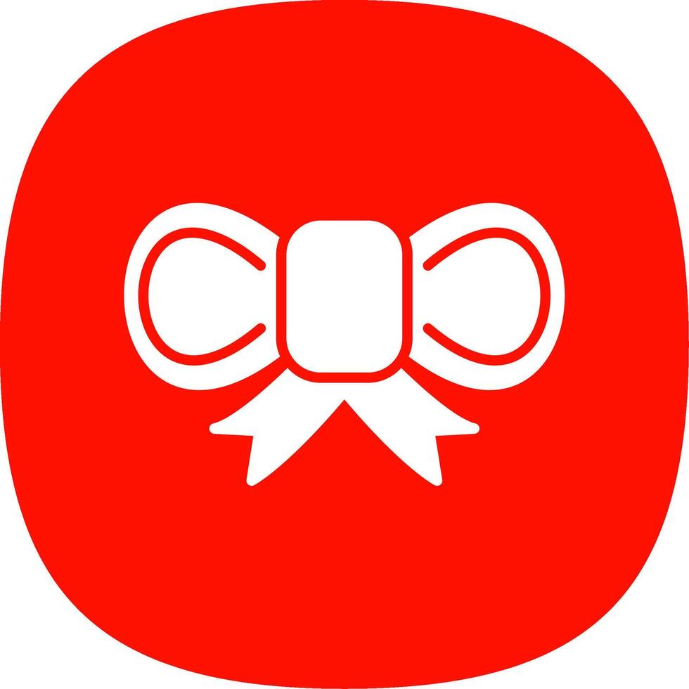 Bow Glyph Curve Icon Design vector