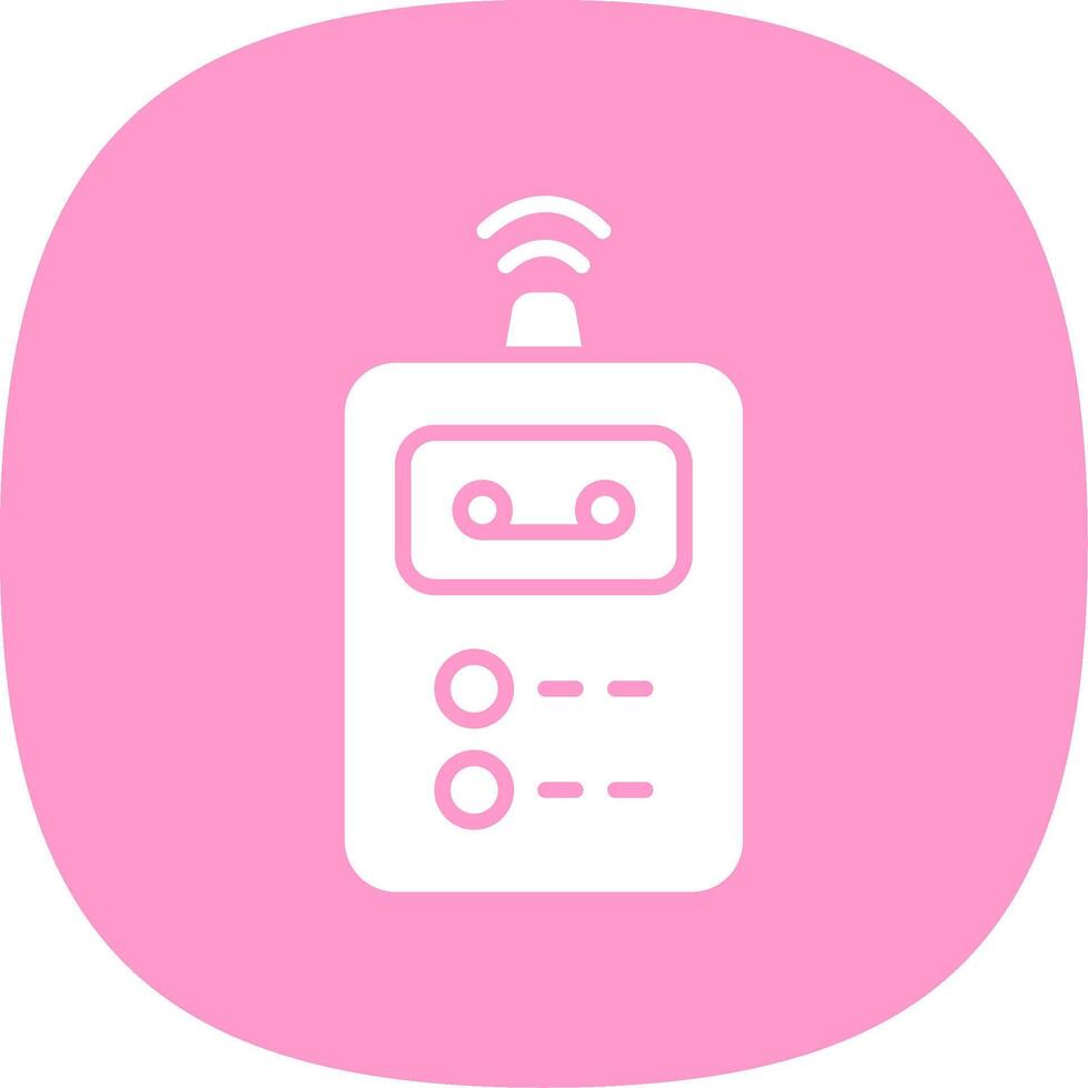 Recorder Glyph Curve Icon Design vector
