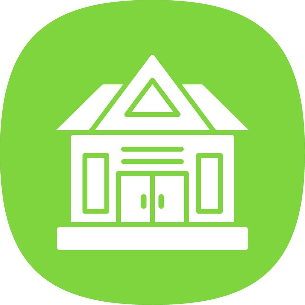 House Glyph Curve Icon Design vector