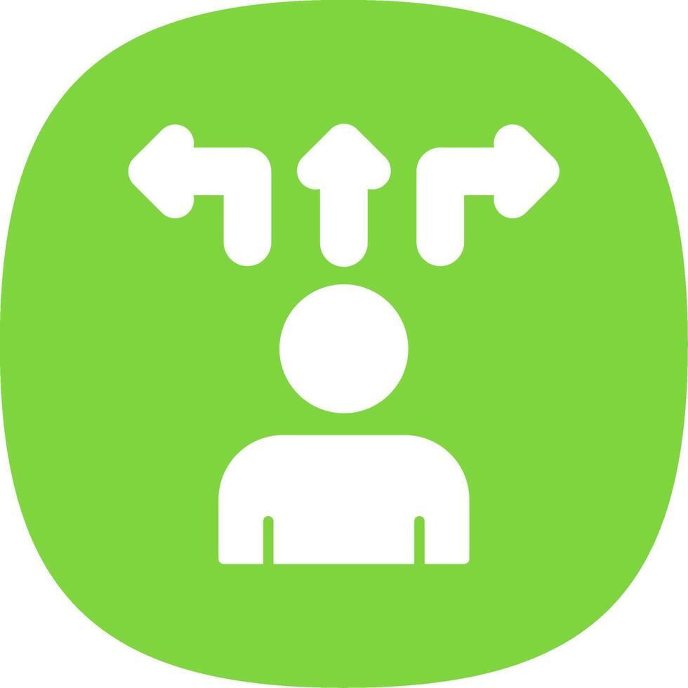 Decision Making Glyph Curve Icon Design vector