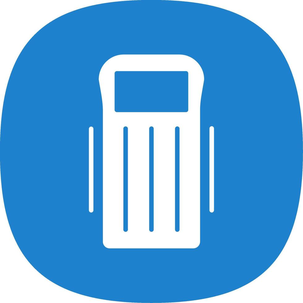Float Glyph Curve Icon Design vector